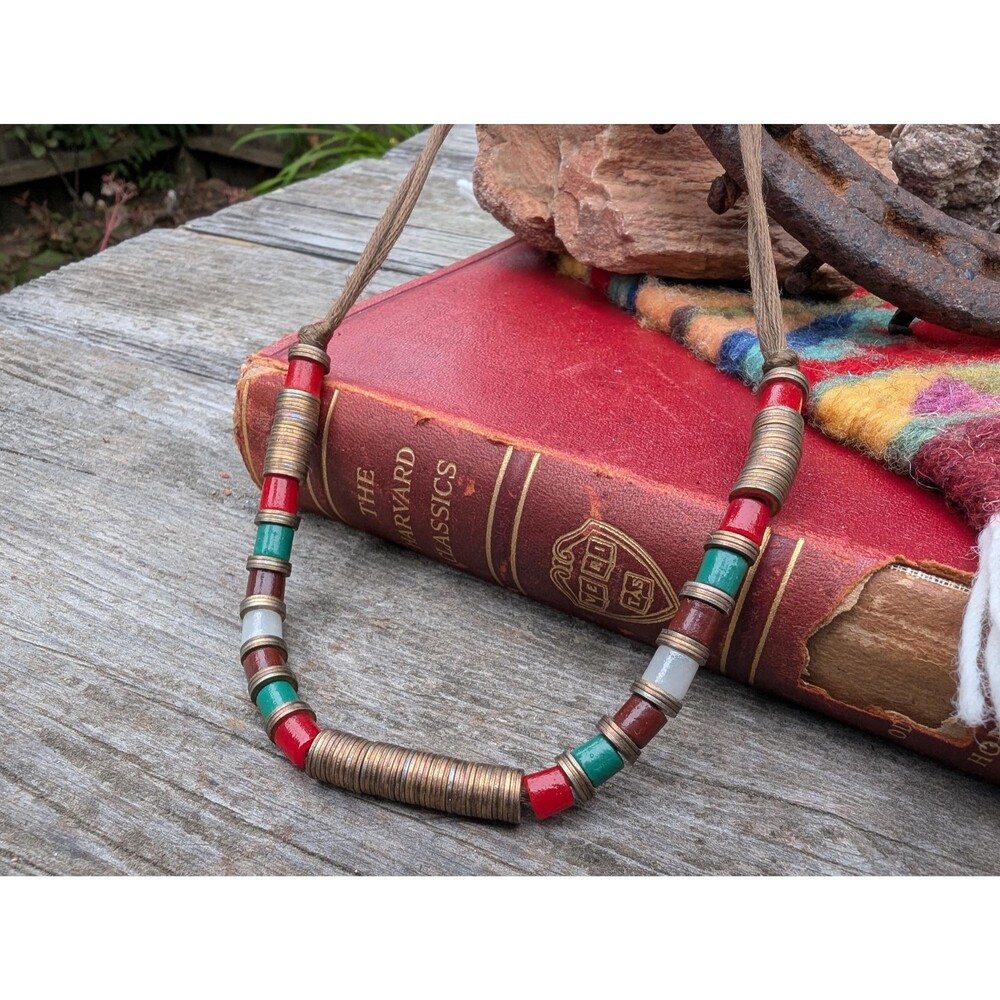 Vintage Southwestern Necklace Beaded Tribal Necklace